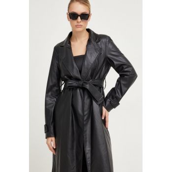 Answear Lab palton femei, culoarea negru, de tranzitie, desfacut ieftin