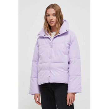 Billabong geaca femei, culoarea violet, de iarna, oversize de firma originala