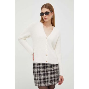 Morgan cardigan femei, culoarea bej, light