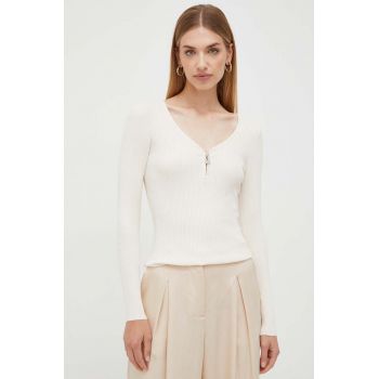 Morgan pulover femei, culoarea bej, light ieftin
