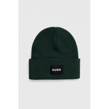HUGO caciula culoarea verde