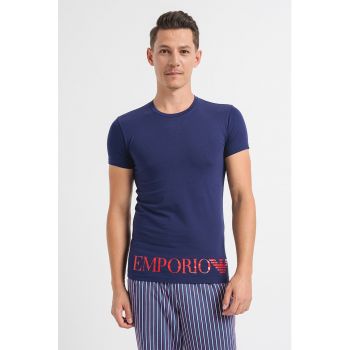 Tricou slim fit de casa cu logo