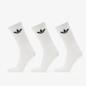 adidas Trefoil Cushion Crew Socks 3-Pack White la reducere