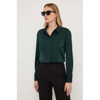 Answear Lab camasa femei, culoarea verde, cu guler clasic, regular
