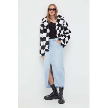 Hollister Co. fustă din denim midi, dreaptă
