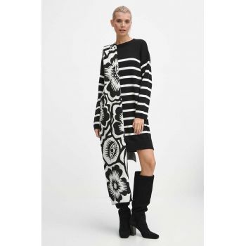 Medicine rochie culoarea negru, midi, dreaptă