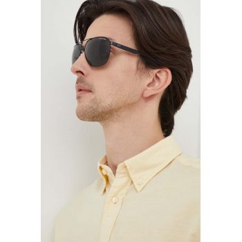 Armani Exchange ochelari de soare barbati, culoarea negru de firma originali