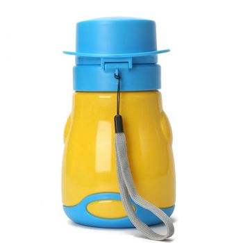 Pisoar portabil pentru baietei Little Mom, Reutilizabil cu inchidere ermetica, design intuitiv,  capacitate 600 ml, dimensiune 17 x 9 cm, Yellow