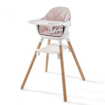 Scaun de masa Little Mom 2in1 Wooden Pink