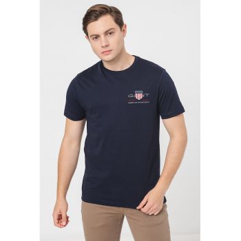 Tricou regular fit din bumbac cu broderie logo ieftin