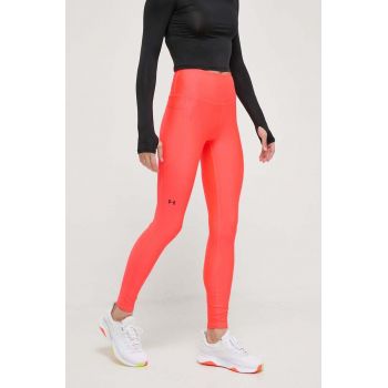 Under Armour leggins de antrenament culoarea rosu, neted