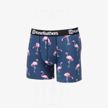 Horsefeathers Sidney Boxer Shorts Blue/ Flamingos Print de firma originali