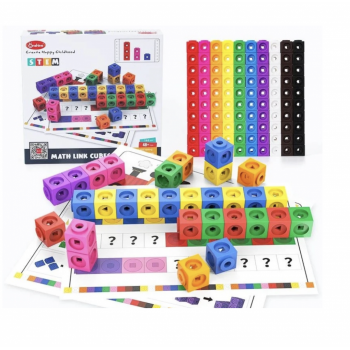 Joc educational STEM Mathlink cu cuburi interconectabile