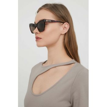 Love Moschino ochelari de soare femei, culoarea maro la reducere