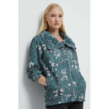 Medicine bluza femei, culoarea turcoaz, modelator de firma original