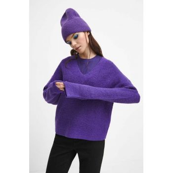 Medicine pulover femei, culoarea violet, călduros de firma original