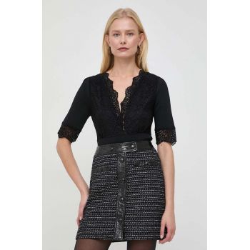 Morgan bluza femei, culoarea negru, neted