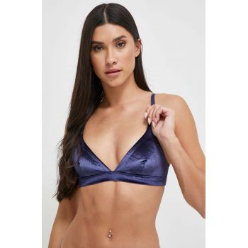 United Colors of Benetton sutien culoarea albastru marin, neted