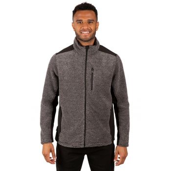 Bluza tricotata cu fermoar pentru trekking Faratino - Gri inchis melange -