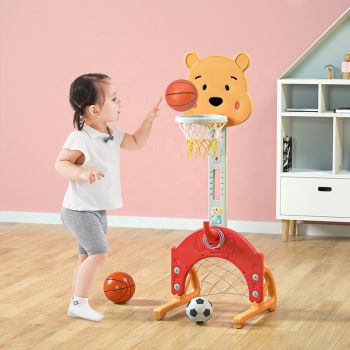 Cos de baschet multifunctional 3 in 1 Nichiduta Bear Red ieftina