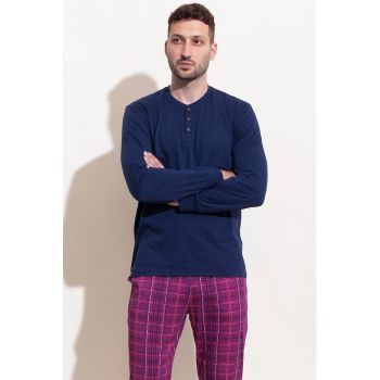 Pijama din amestec de modal cu pantaloni lungi Chess la reducere