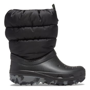 Cizme Crocs Toddler Classic Neo Puff Boot Negru - Black ieftine