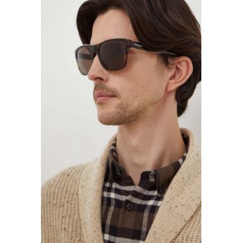 Emporio Armani ochelari de soare barbati, culoarea maro de firma originali