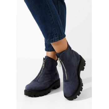 Ghete dama piele Velora V2 navy la reducere