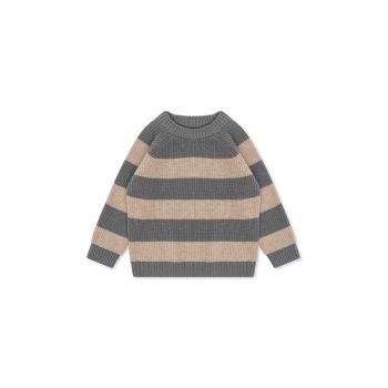 Konges Sløjd pulover de lână pentru copii culoarea gri de firma original