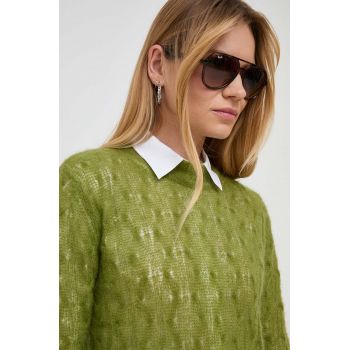 MAX&Co. pulover din amestec de lana femei, culoarea verde, light la reducere