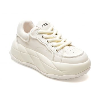 Pantofi GRYXX albi, GD301, din piele naturala de firma originali