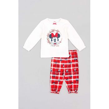 zippy pijamale de bumbac pentru copii culoarea rosu, modelator de firma originale