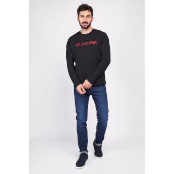 Bluza cu logo contrastant