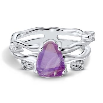 Inel din argint Silver Amethyst Twilight