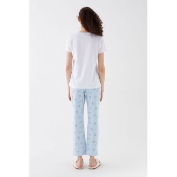 Pijama cu imprimeu grafic