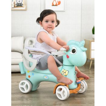 Balansoar 3 in 1 cu maner parental Nichiduta Lovely Unicorn Blue de firma original