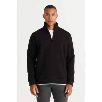 Bluza de trening cu fenta cu fermoar