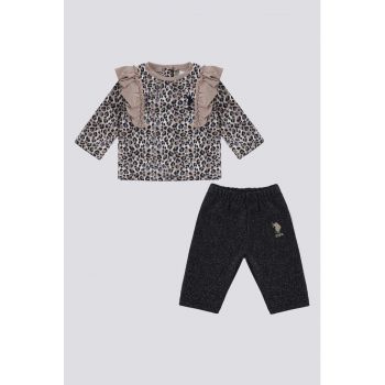 Set de bluza cu model si pantaloni