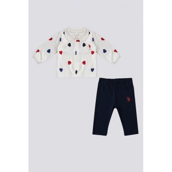 Set de bluza din bumbac si pantaloni