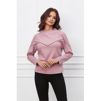 Bluza Anemona roz cu dunga neagra