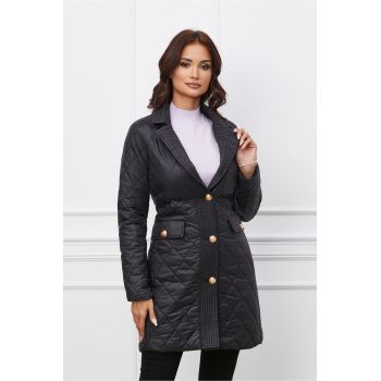 Geaca Betty neagra din fas matlasata
