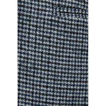 Sacou cu model houndstooth si guler sal