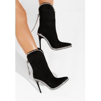 Botine elegante Zivina negre