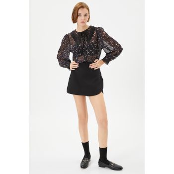 Camasa din sifon cu guler din dantela