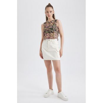 Top de plasa cu animal print