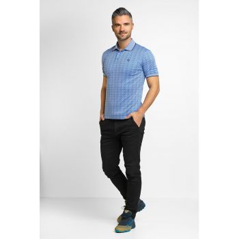 Tricou polo regular fit cu imprimeu