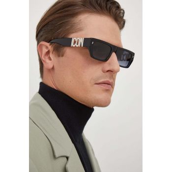 DSQUARED2 ochelari de soare barbati, culoarea negru de firma originali