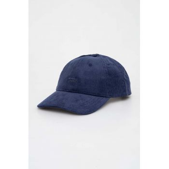 Levi's șapcă de baseball din catifea culoarea albastru marin, neted de firma originala