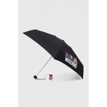 Moschino umbrela culoarea negru, 8061 SUPERMINIA