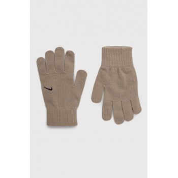 Nike manusi Knit Swoosh culoarea bej de firma originale